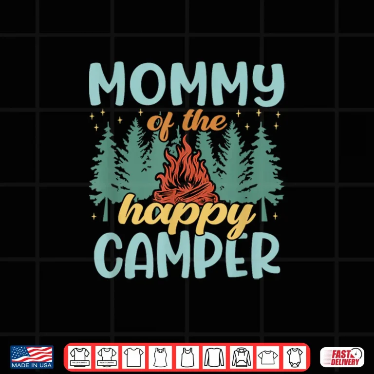 Design Mommy of The Happy Camper First Birthday Camping Shirt