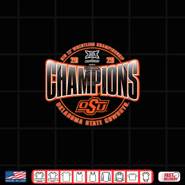 Design Oklahoma State Cowboys Wrestling Big 12 Champs 2026 Shirt
