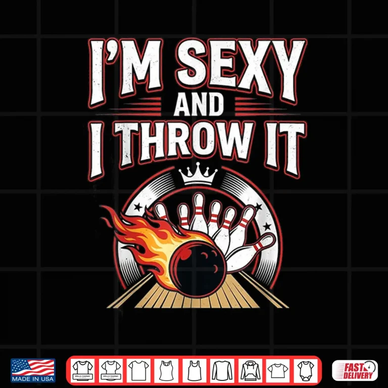 Design Sexy and I Throw It Funny Womens Bowling Shirt