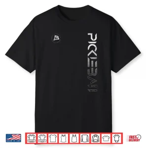 Black White Gradient Pickleball Distressed Professional Shirt