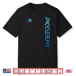Blue Gradient Casual Pickleball Distressed Professional Shirt