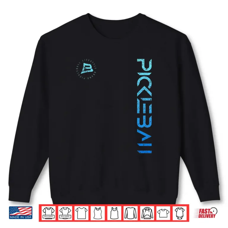 Sweatshirt Blue Gradient Casual Pickleball Distressed Professional Shirt