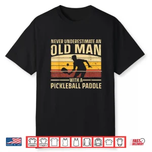 Cool Paddle Art Pickleball Player Professional Design Shirt