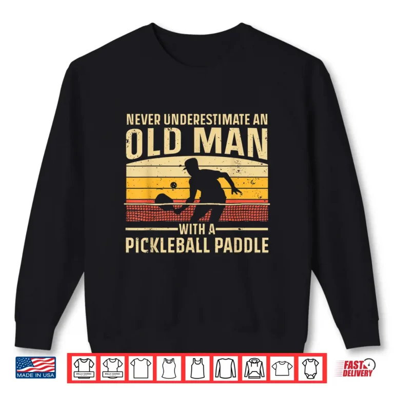Sweatshirt Cool Paddle Art Pickleball Player Professional Design Shirt