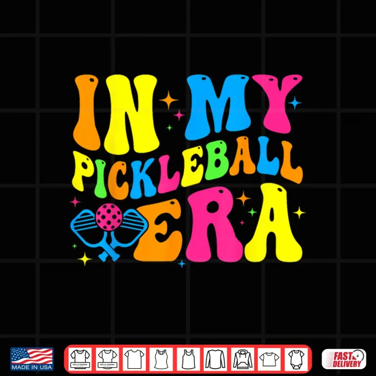 Design Groovy In My Era Pickleball Player Humor Funny Retro Shirt