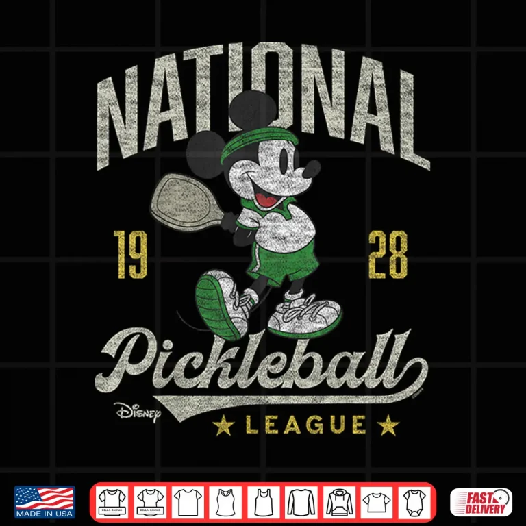 Design Mickey Mouse Pickleball National League Athletic Graphic Shirt