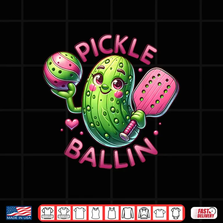 Design Pickle Ballin Pickleball Cute Professional Graphic Shirt