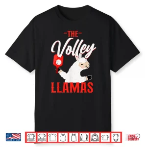The Volley Llamas Pickleball Llama Animal Graphic Shirt