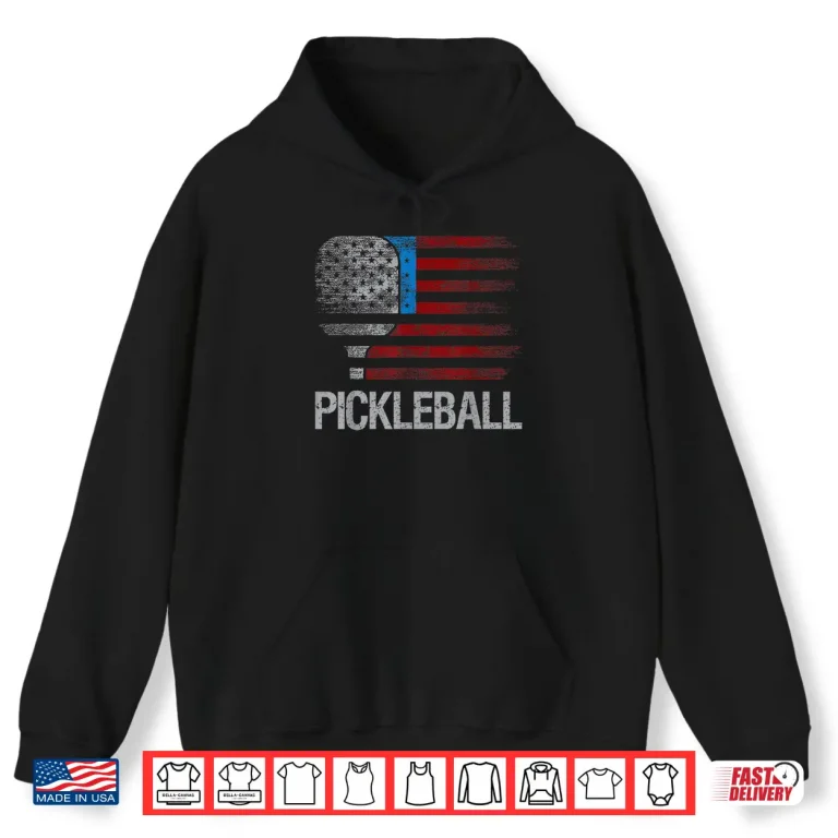 Us Flag Pickleball Player Paddleball Lover Patriotic Shirt 1 Hoodie US Flag Pickleball Player Paddleball Lover Patriotic Shirt