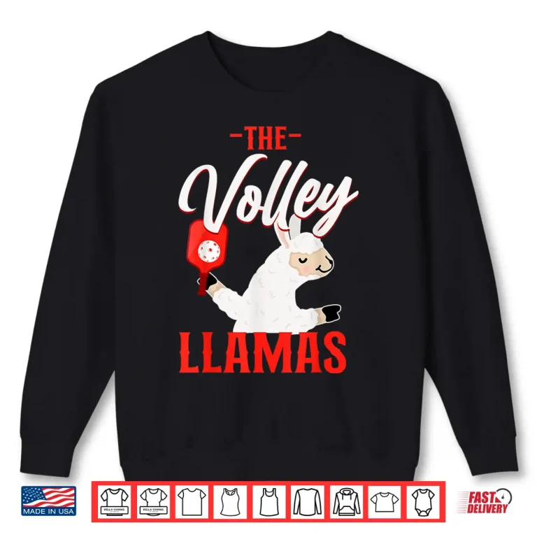 Sweatshirt The Volley Llamas Pickleball Llama Animal Graphic Shirt