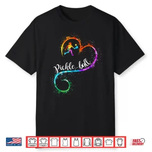 Watercolors Art Pickleball Player Artistic Humor Funny Shirt