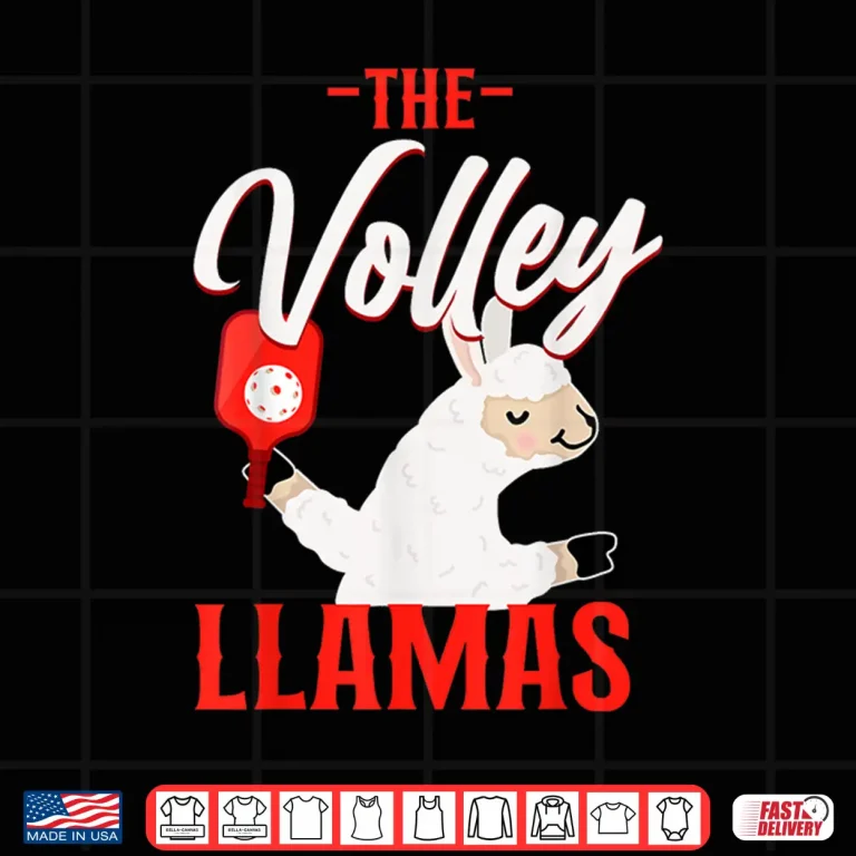 Design The Volley Llamas Pickleball Llama Animal Graphic Shirt