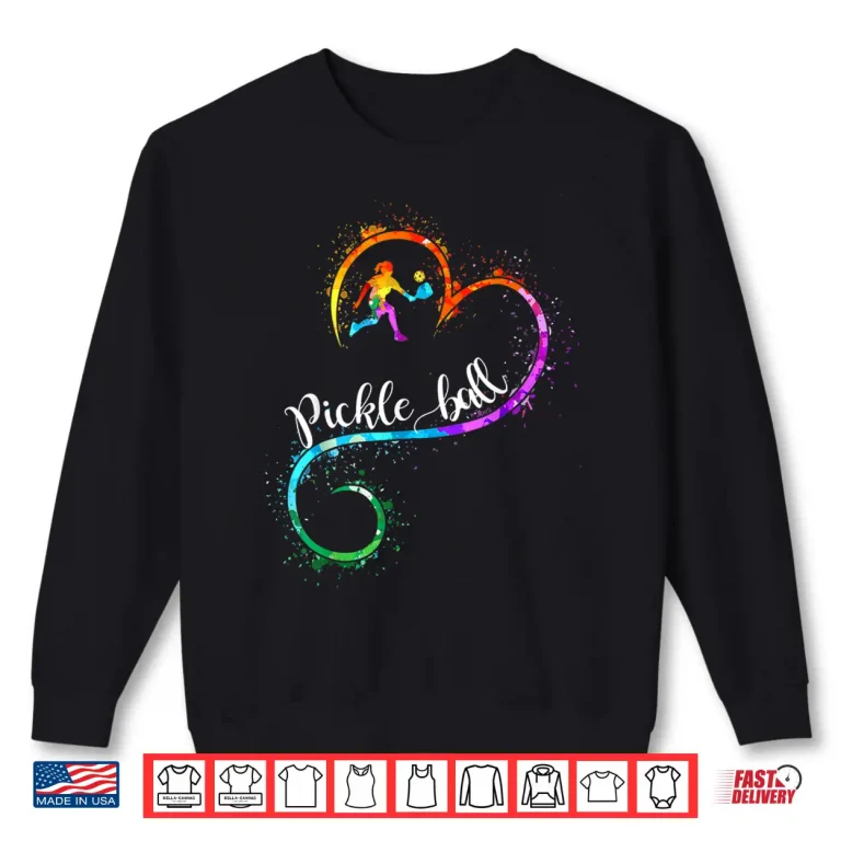 Sweatshirt Watercolors Art Pickleball Player Artistic Humor Funny Shirt