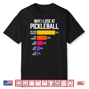 Why I Lose Pickleball Professional Humor Funny Shirt