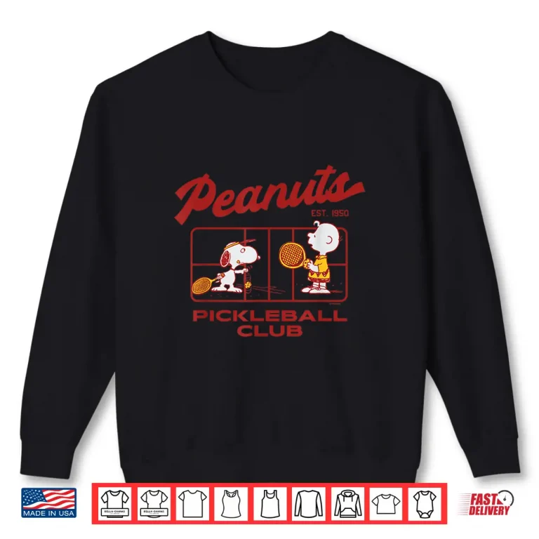 Sweatshirt Athletic Club Pickleball Peanuts Professional Graphic Shirt