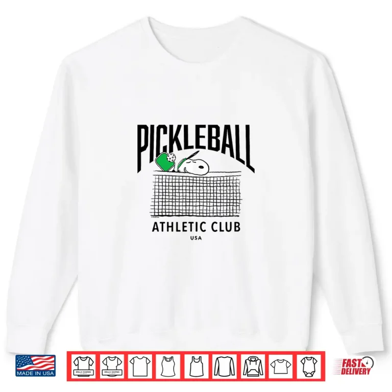 Sweatshirt Champion Pickleball Snoopy Professional Athletic Graphic Shirt