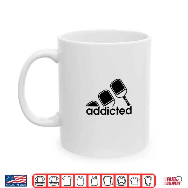 Mug Addicted Pickleball Player Professional Athletic Graphic Shirt