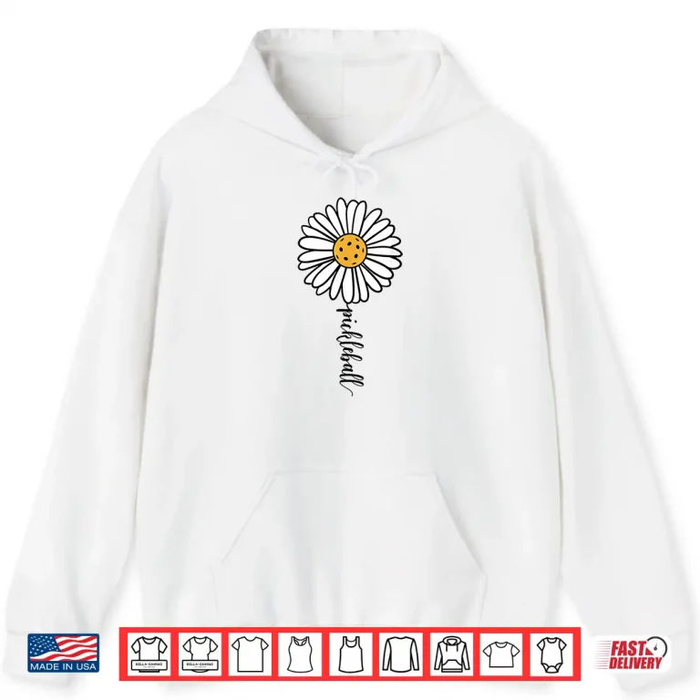 Hoodie Daisy Flower Pickleball Professional Aesthetic Graphic Shirt