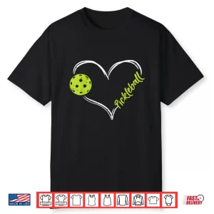 Heart Love Pickleball Player Sport Professional Graphic Shirt