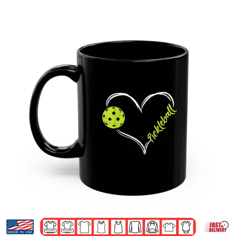 Mug Heart Love Pickleball Player Sport Professional Graphic Shirt
