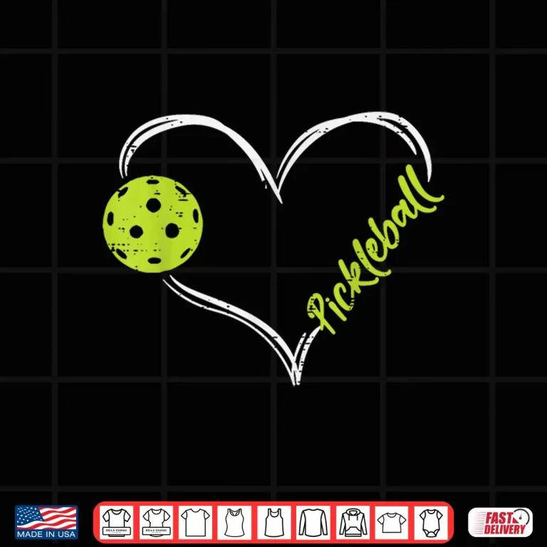 Design Heart Love Pickleball Player Sport Professional Graphic Shirt