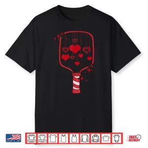 Paddle Heart Valentines Day Pickleball Racquetball Professional Shirt