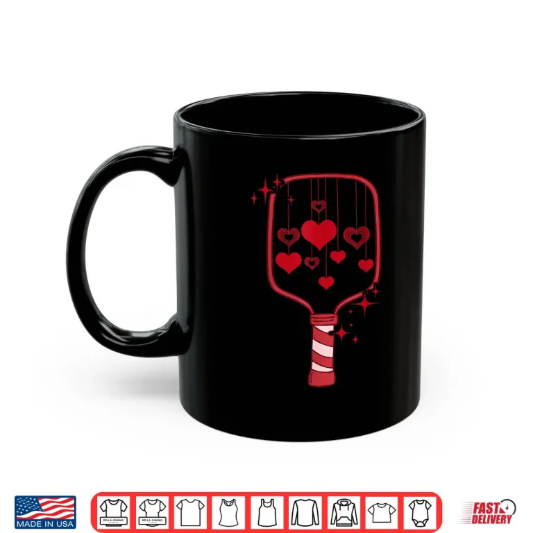 Mug Paddle Heart Valentines Day Pickleball Racquetball Professional Shirt