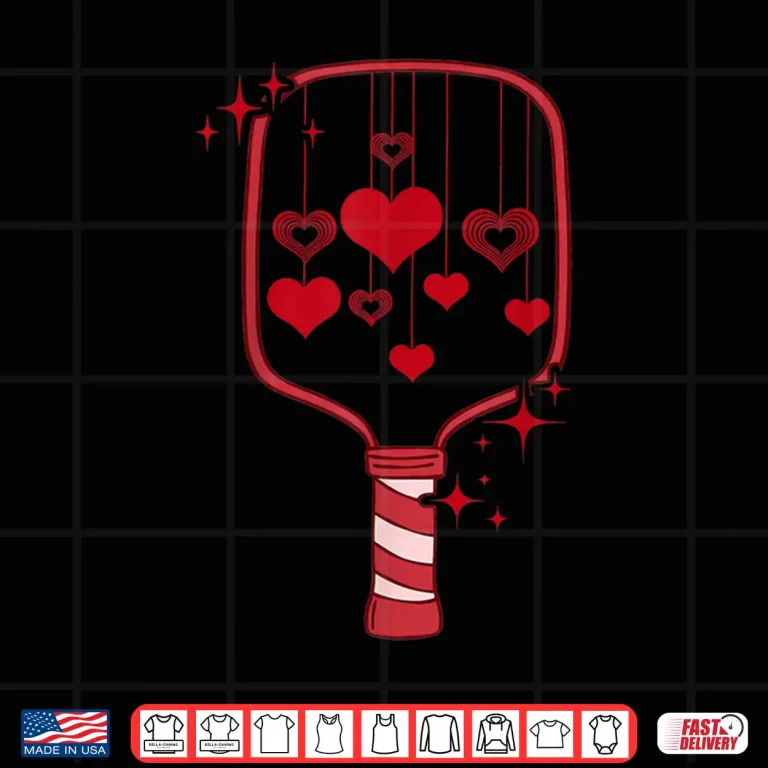 Design Paddle Heart Valentines Day Pickleball Racquetball Professional Shirt