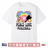 Peace Love Pickleball Lover Sixty Seventies Hippie Retro Shirt