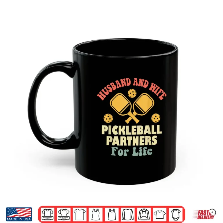 Mug Partners For Life Pickleball Relationship Identity Graphic Shirt
