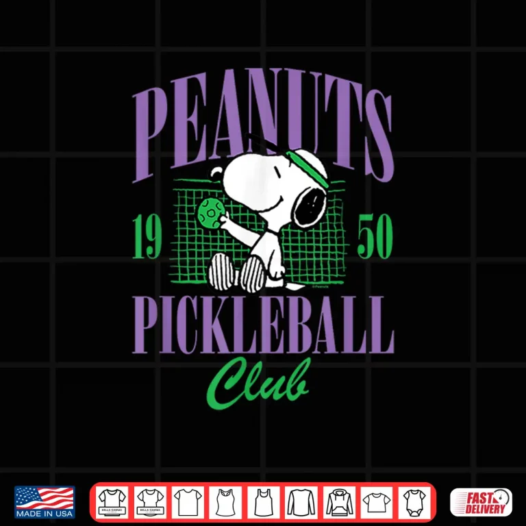Design Peanuts Pickleball Professional Athletic Graphic Shirt