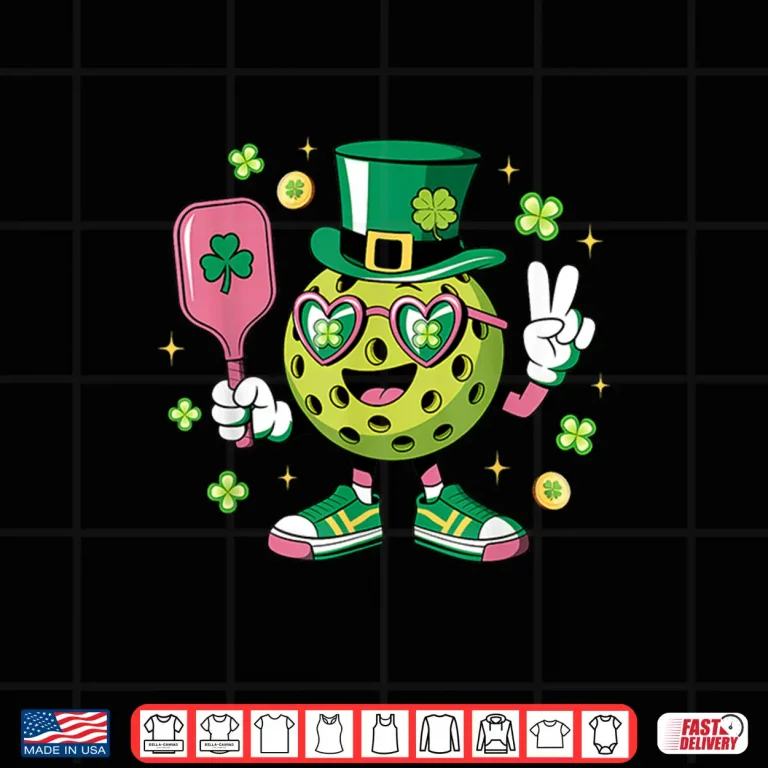 Design Saint Patricks Day Pickleball Lucky Irish Shamrock Humor Shirt