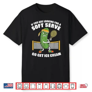 Soft Serve Ice Cream Pickleball Playing Tennis Humor Funny Shirt