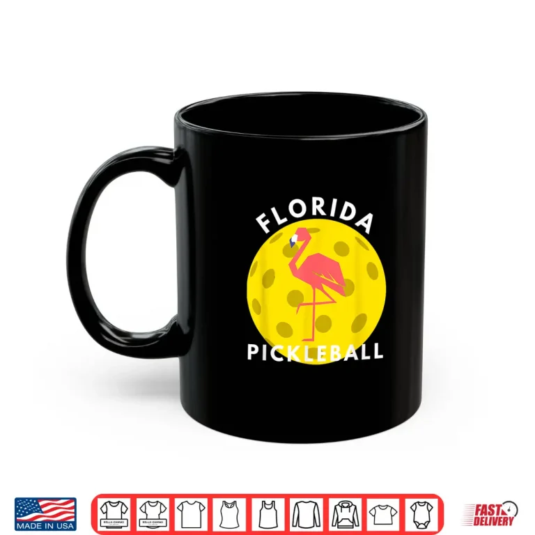 Mug Florida Flamingo Design Pickleball Professional Regional Graphic Shirt