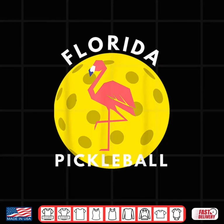 Design Florida Flamingo Design Pickleball Professional Regional Graphic Shirt