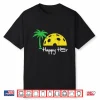 Happy Hour Palm Tree Pickleball Professional Graphic Design Shirt