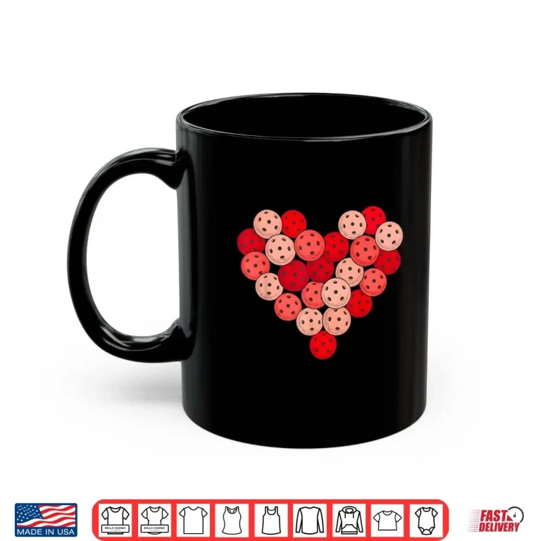 Mug Heart Love Player Pickleball Valentines Day Professional Graphic Shirt