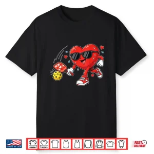Heart Player Pickleball Valentines Day Professional Humor Funny Shirt