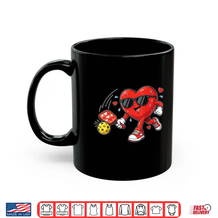 Mug Heart Player Pickleball Valentines Day Professional Humor Funny Shirt