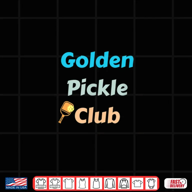 Design Golden Pickle Club Pickleball Paddle Ball Player Humor Funny Shirt