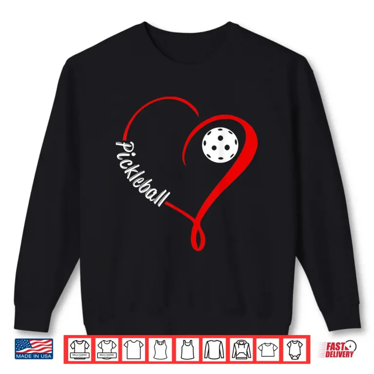 Sweatshirt Minimalist Love Pickleball Aesthetic Professional Graphic Shirt