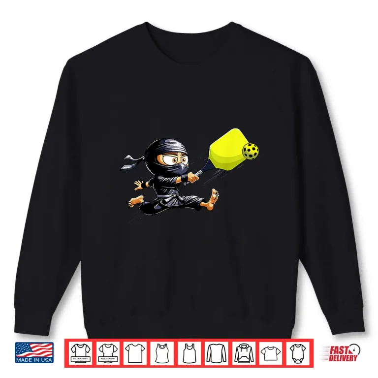 Sweatshirt Ninja Design Pickleball Player Professional Graphic Shirt