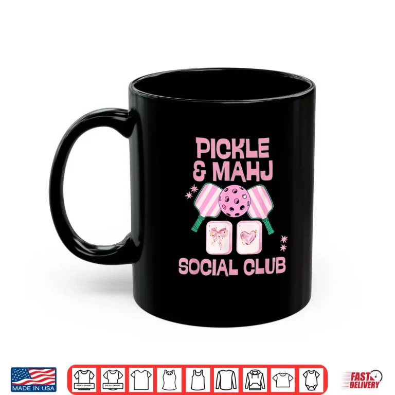 Mug Pickle and Mahj Social Club Pickleball Mahjong Professional Graphic Shirt