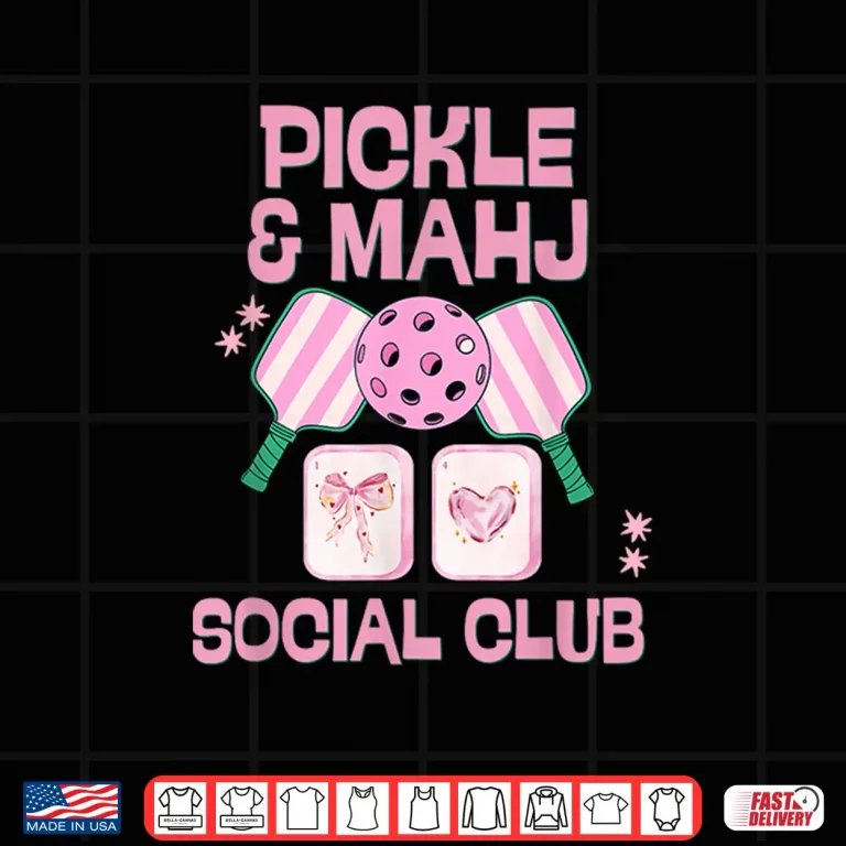 Design Pickle and Mahj Social Club Pickleball Mahjong Professional Graphic Shirt