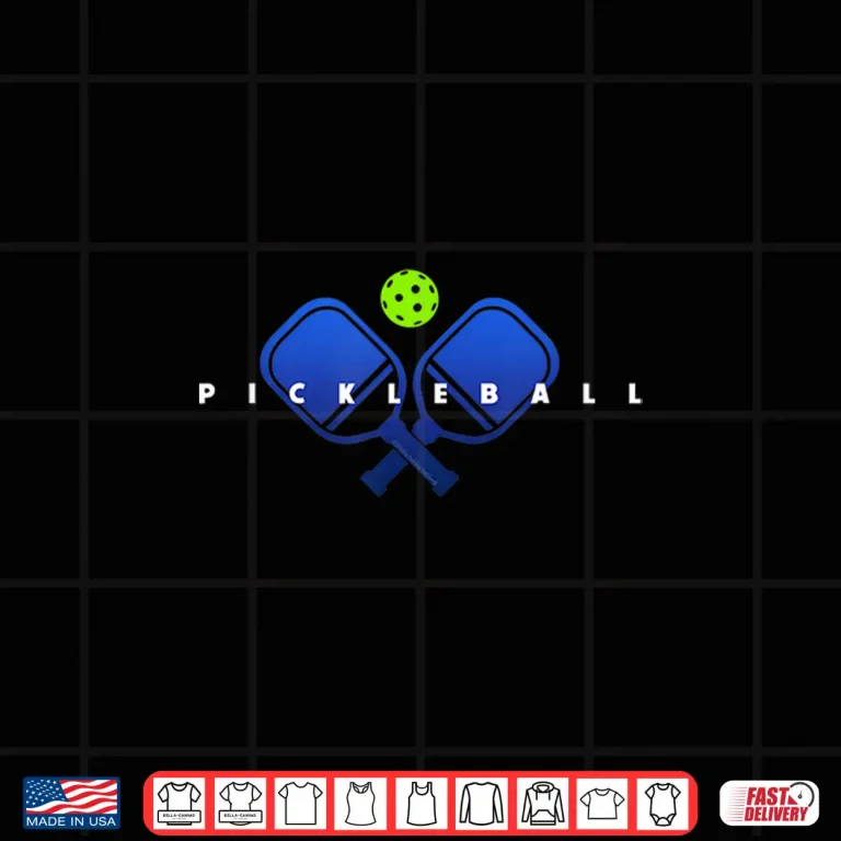 Design Stylized Paddles and Ball Pickleball Cool Professional Graphic Shirt