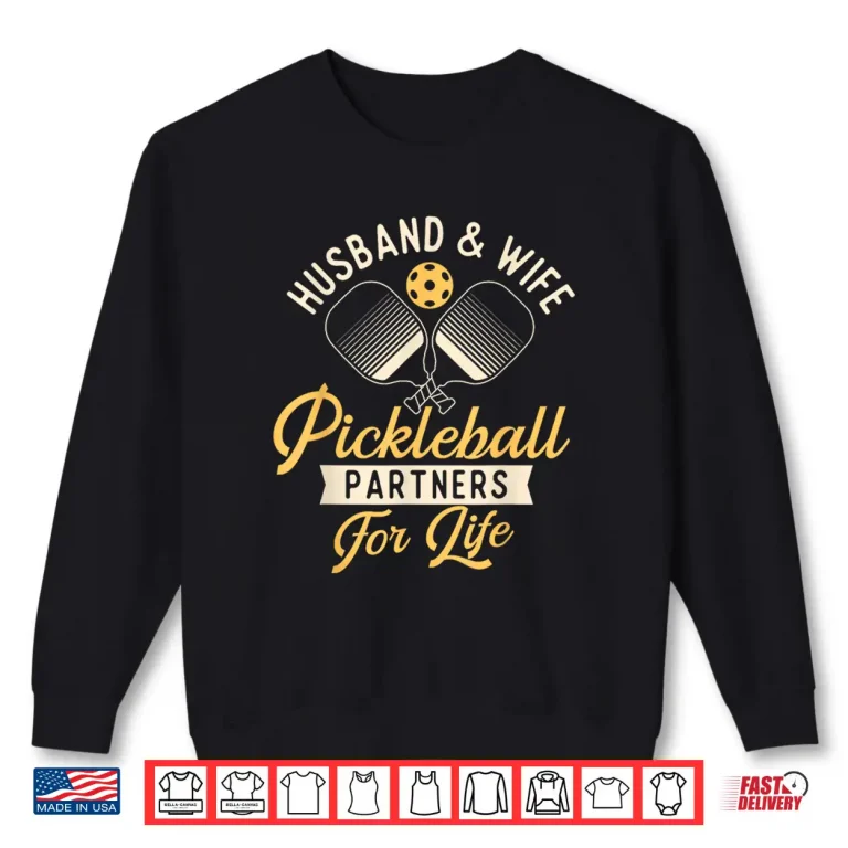 Sweatshirt Couple Relationship Pickleball Husband Wife Identity Graphic Shirt