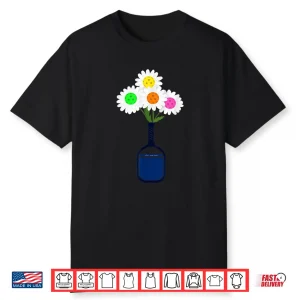 Flowers In Paddle Vase Pickleball Pretty Aesthetic Graphic Shirt
