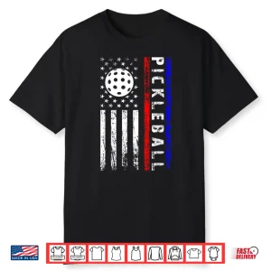 Fourth Of July American Flag Pickleball Usa Patriotic Graphic Shirt