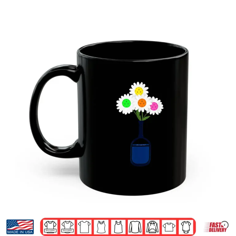Mug Flowers In Paddle Vase Pickleball Pretty Aesthetic Graphic Shirt