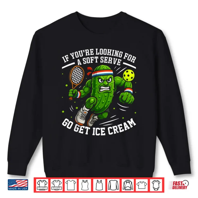 Sweatshirt Pickle Playing Pun Pickleball Cool Players Humor Funny Shirt
